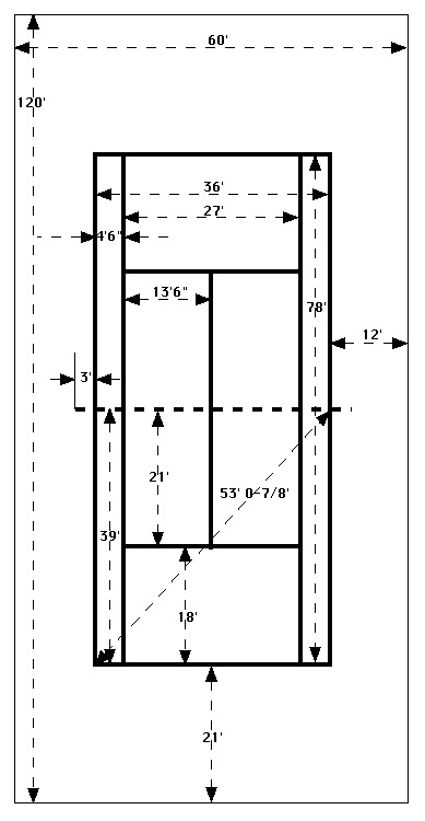 tennis court layout